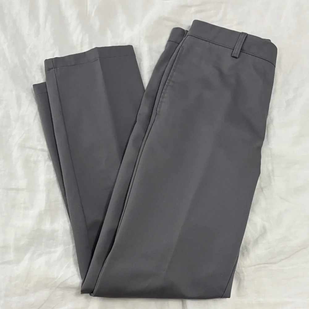 Van Heusen Flat Front Slim Fit Gray Pants
